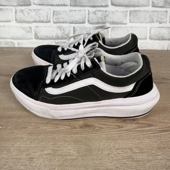 Vans Other - Vans Old Skool Overt CC Suede Canvas Black White Mens 10.5